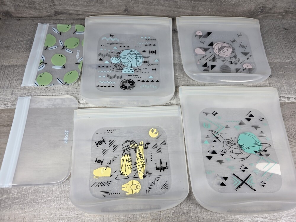 Pyrex Star Wars Reusable Silicone Storage Bag Mixed Lot - 6 Bags b296